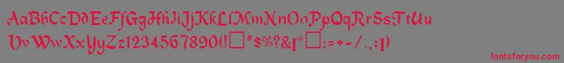 MagnetdRegular Font – Red Fonts on Gray Background