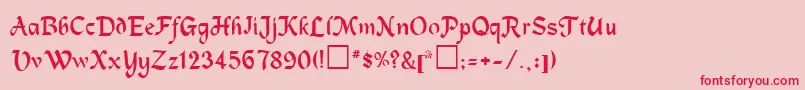 MagnetdRegular Font – Red Fonts on Pink Background