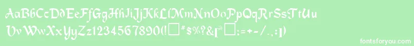 MagnetdRegular Font – White Fonts on Green Background