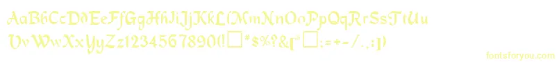 MagnetdRegular Font – Yellow Fonts on White Background