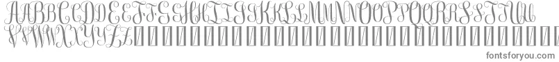 FreemonogramBeta0.5-Schriftart – Graue Schriften auf weißem Hintergrund