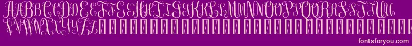 FreemonogramBeta0.5 Font – Pink Fonts on Purple Background