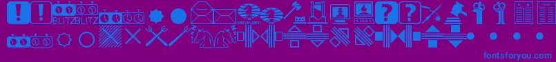 Police ChessMiscel – polices bleues sur fond violet
