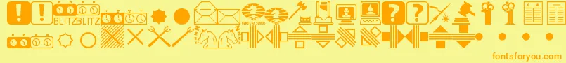 ChessMiscel Font – Orange Fonts on Yellow Background