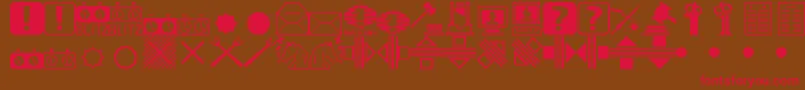 ChessMiscel Font – Red Fonts on Brown Background