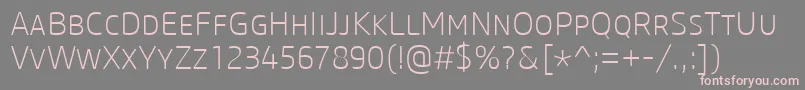 CoreSansMSc25Extralight Font – Pink Fonts on Gray Background