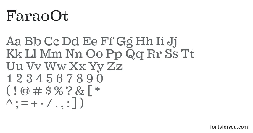 Czcionka FaraoOt – alfabet, cyfry, specjalne znaki