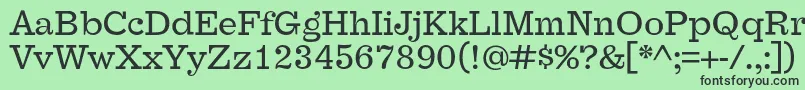 フォントFaraoOt – 緑の背景に黒い文字