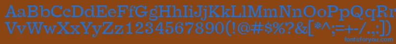 フォントFaraoOt – 茶色の背景に青い文字