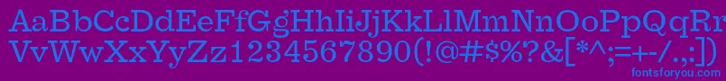FaraoOt-fontti – siniset fontit violetilla taustalla