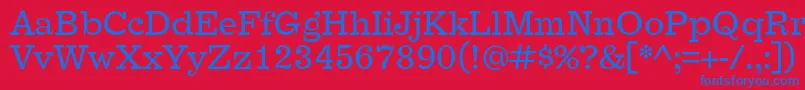 FaraoOt Font – Blue Fonts on Red Background