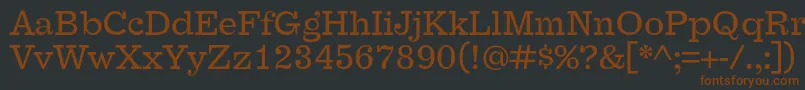 FaraoOt-fontti – ruskeat fontit mustalla taustalla