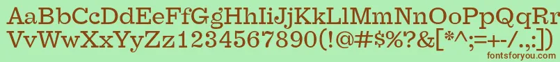 FaraoOt Font – Brown Fonts on Green Background