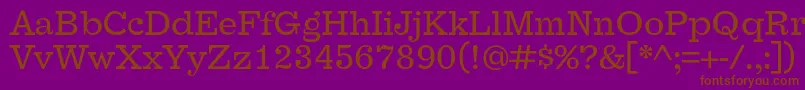 FaraoOt Font – Brown Fonts on Purple Background