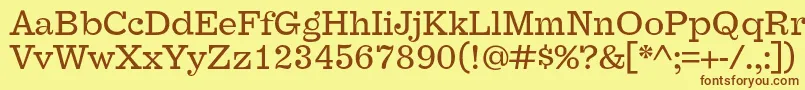 FaraoOt Font – Brown Fonts on Yellow Background