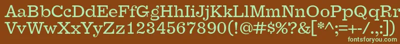 FaraoOt Font – Green Fonts on Brown Background