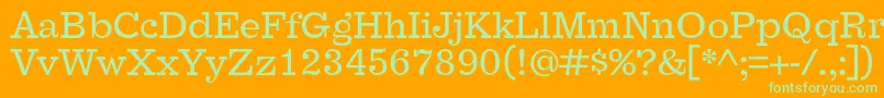 FaraoOt Font – Green Fonts on Orange Background