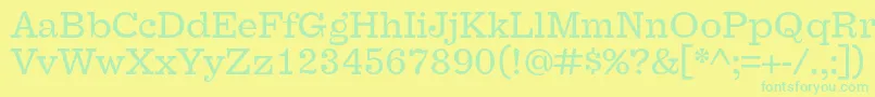 FaraoOt Font – Green Fonts on Yellow Background