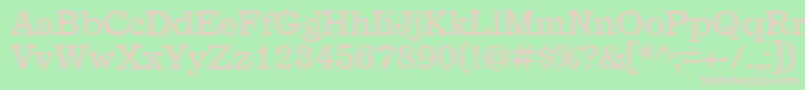 フォントFaraoOt – 緑の背景にピンクのフォント