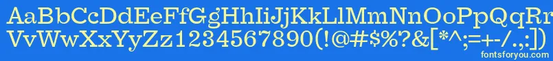 FaraoOt Font – Yellow Fonts on Blue Background