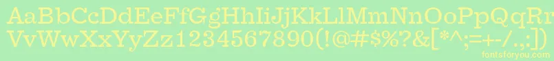 FaraoOt Font – Yellow Fonts on Green Background