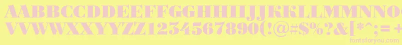 Bodoni1 Font – Pink Fonts on Yellow Background