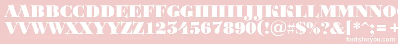 Bodoni1 Font – White Fonts on Pink Background