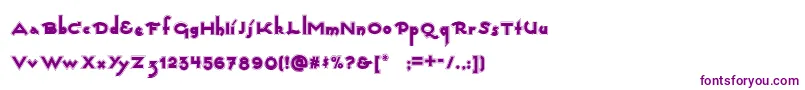 Captainswabbynf-Schriftart – Violette Schriften