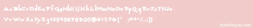 Captainswabbynf Font – White Fonts on Pink Background