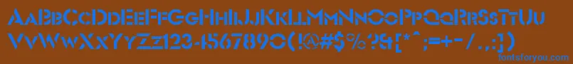 More about Futuriststencil Font Futuriststencil Font – Blue Fonts on Brown Background