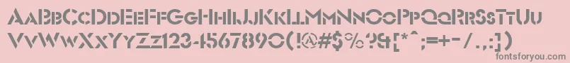 Futuriststencil Font – Gray Fonts on Pink Background