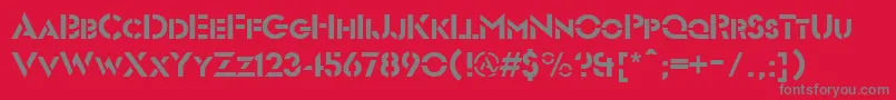 fuente Futuriststencil – Fuentes Grises Sobre Fondo Rojo