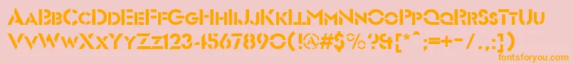 Más sobre la fuente Futuriststencil fuente Futuriststencil – Fuentes Naranjas Sobre Fondo Rosa