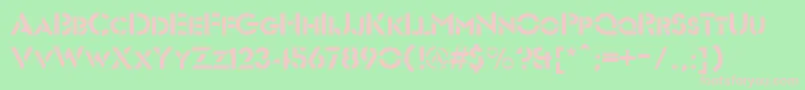 Futuriststencil Font – Pink Fonts on Green Background