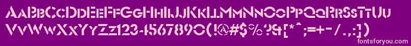 Futuriststencil Font – Pink Fonts on Purple Background