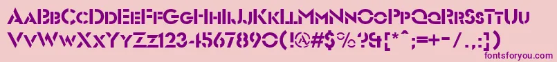 Lisätietoja Futuriststencil-fontista Futuriststencil-fontti – violetit fontit vaaleanpunaisella taustalla