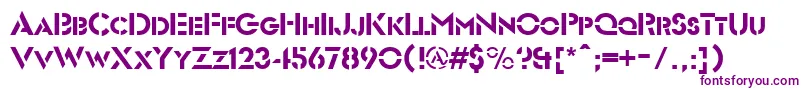 Czcionka Futuriststencil – fioletowe czcionki