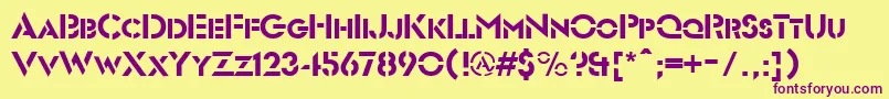 Más sobre la fuente Futuriststencil fuente Futuriststencil – Fuentes Moradas Sobre Fondo Amarillo