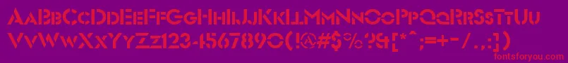 Futuriststencil Font – Red Fonts on Purple Background