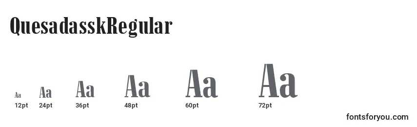 QuesadasskRegular Font Sizes