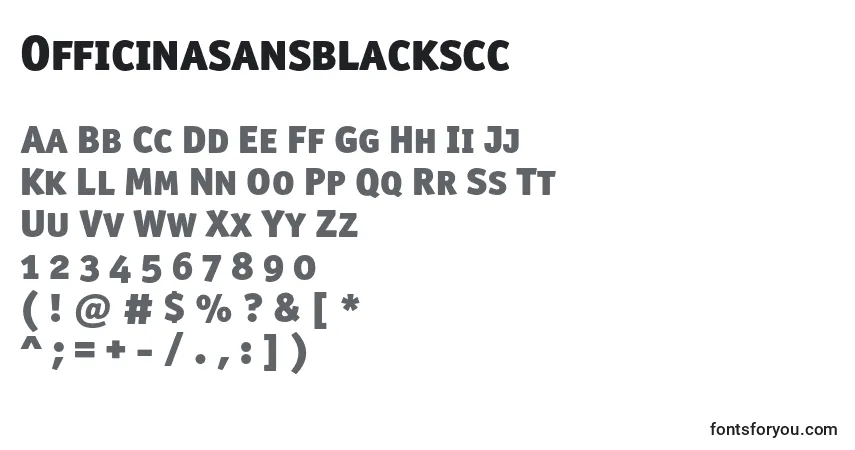 Шрифт Officinasansblackscc – алфавит, цифры, специальные символы
