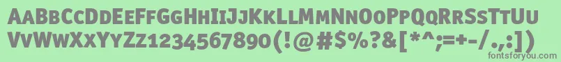 Officinasansblackscc Font – Gray Fonts on Green Background