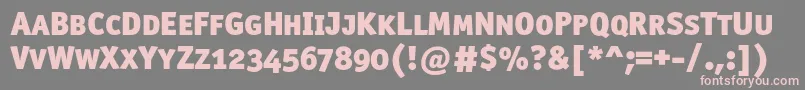 Officinasansblackscc Font – Pink Fonts on Gray Background
