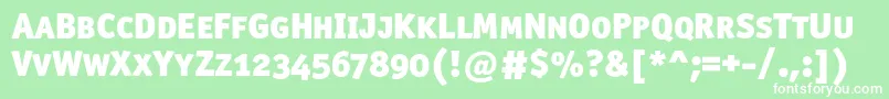 Officinasansblackscc Font – White Fonts on Green Background