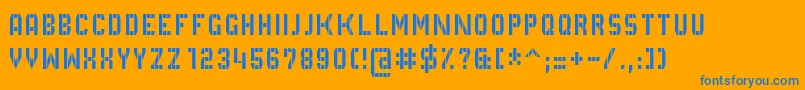 GvbBusPid5x3 Font – Blue Fonts on Orange Background