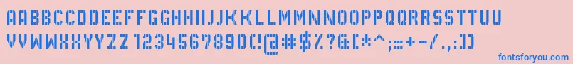 GvbBusPid5x3 Font – Blue Fonts on Pink Background