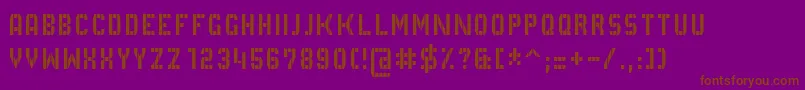 GvbBusPid5x3 Font – Brown Fonts on Purple Background