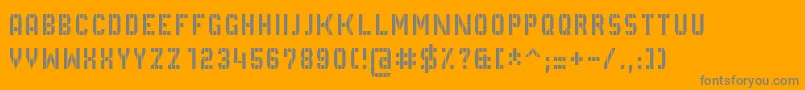 GvbBusPid5x3 Font – Gray Fonts on Orange Background