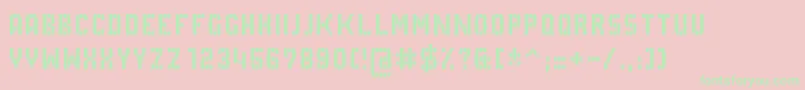 GvbBusPid5x3 Font – Green Fonts on Pink Background