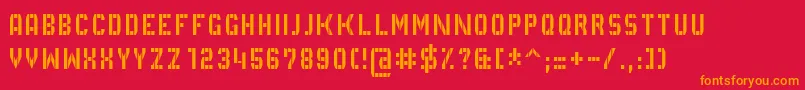 GvbBusPid5x3 Font – Orange Fonts on Red Background